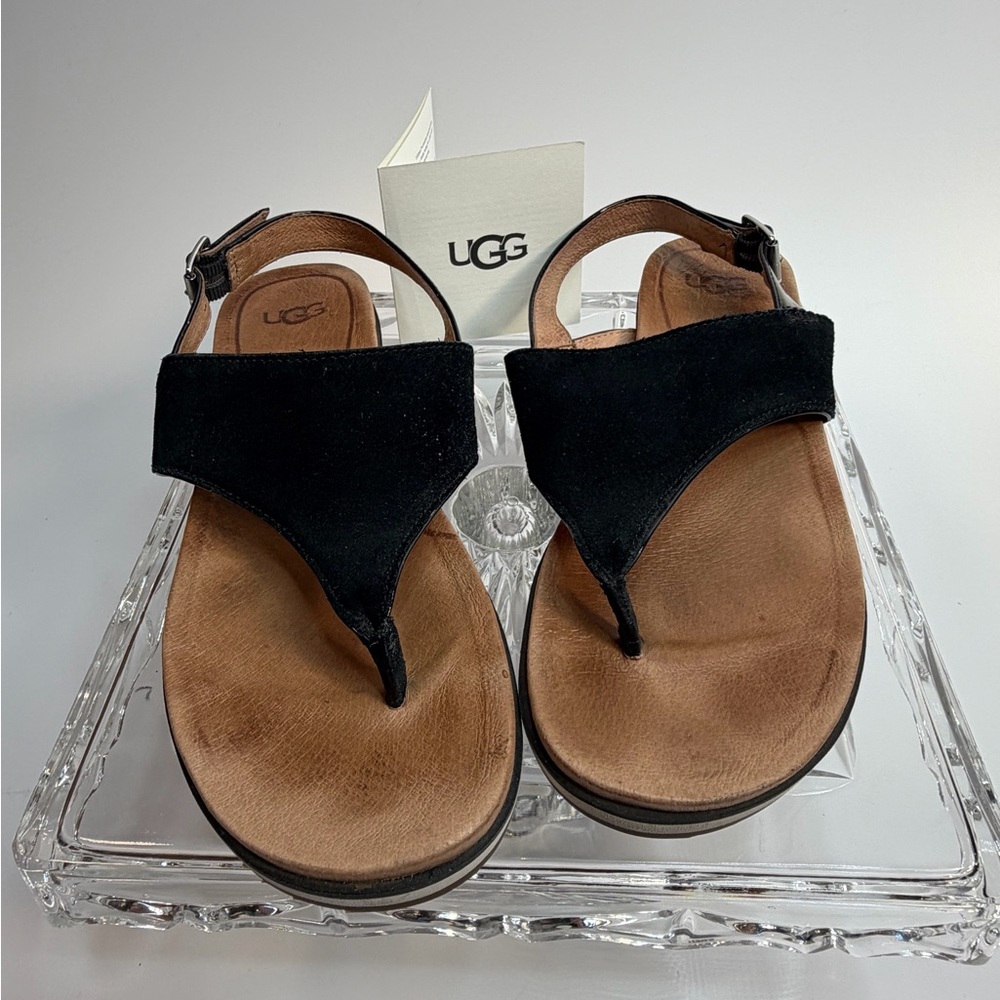 UGG Alessia sandal in black suede- size 7